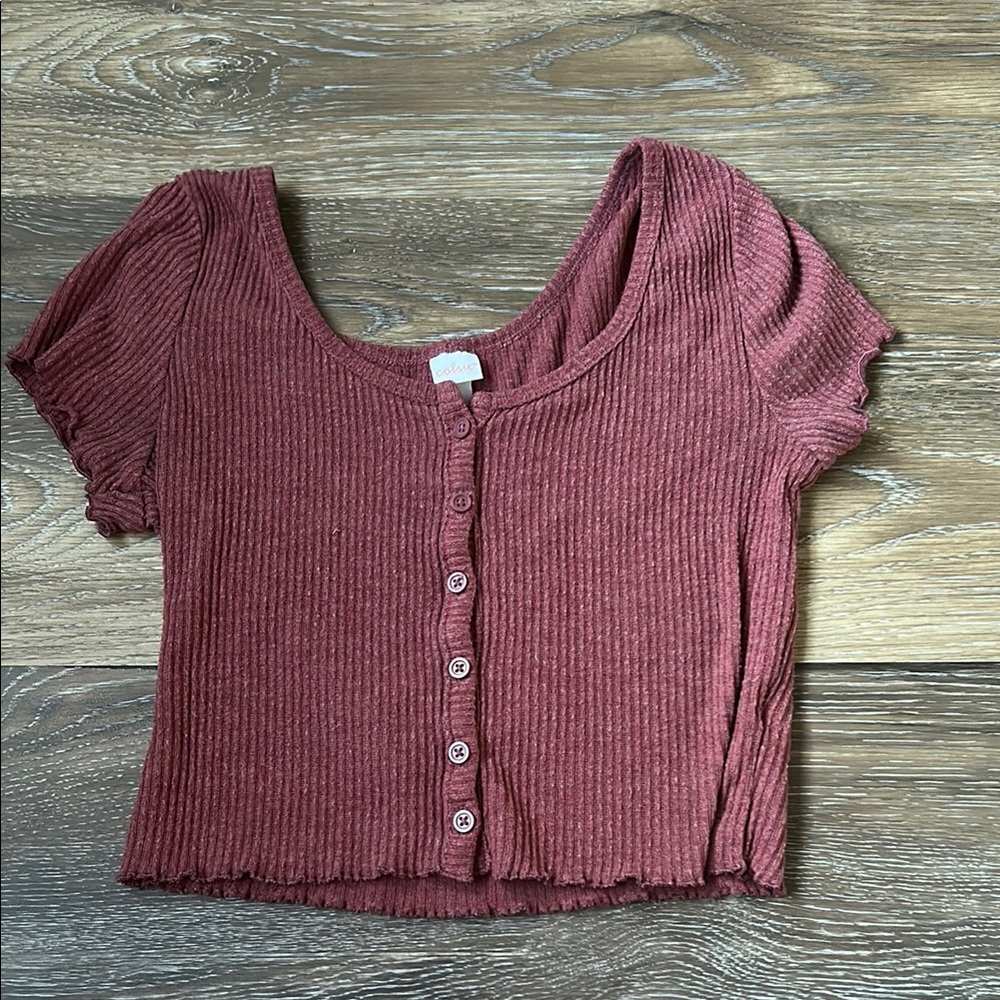 Maroon crop top